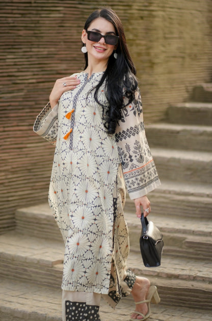 Urge 2PC Unstitched Lawn Printed Shirt with Printed Trousers - RF1110