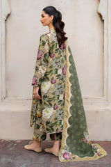 Baroque - 3PC Unstitched Printed Khaddar Shirt with Printed Khaddar Dupatta and Same Printed Trouser - RF1247 Royal Pret