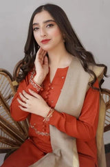 Aisling - 3PC Unstitched Dhanak Embroidered Shirt with Dhanak Dupatta and Trouser - RF1147 royalpret