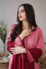 Aisling - 3PC Unstitched Dhanak Embroidered Shirt with Dhanak Embroidered Dupatta and Trouser - RF1149 royalpret