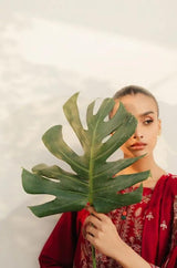 Beechtree - 3PC Unstitched Dhanak Embroidered Shirt with Dhanak Embroidered Dupatta and Trouser - RF1165 royalpret