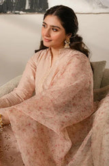 Cross Stitch - 3PC Unstitched Lawn Embroidered Shirt with Printed Cotton Net Dupatta - RF1068 royalpret