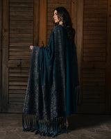 Izel - 3PC Unstitched Dhanak Embroidered Shirt with Digital Printed Dupatta and Trouser - RF1530 Royal Pret