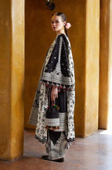 Hussain Rehar - 3PC Lawn Embroidered Shirt with Embroidered Slub Net Dupatta (Unstitched) - RF1309 royalpret