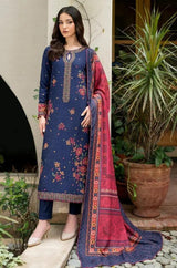 Jazmin - 3PC Unstitched Dhanak Embroidered Shirt with Digital Printed Dupatta and Trouser - RF1174 royalpret