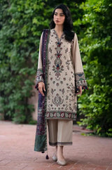 Jazmin - 3PC Unstitched Dhanak Embroidered Shirt with Pashmina Shawl and Trouser - RF1180 royalpret