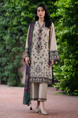 Jazmin - 3PC Unstitched Dhanak Embroidered Shirt with Pashmina Shawl and Trouser - RF1180 royalpret