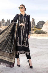 Maria B - 3PC Unstitched Dhanak Embroidered Shirt with Digital Printed Dupatta and Trouser - RF1252 Royal Pret