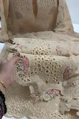 Aneelas - 3PC Unstitched Lawn Embroidered Shirt with Digital Printed & Embroidered Dupatta and Trouser - RF1503 Royal Pret