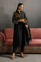 Sapphire - 3PC Unstitched Khaddar Sequence Embroidered Shirt with Digital Printed Dupatta and Trouser - RF1292 royalpret