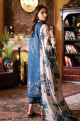 Seran - 3PC Lawn Embroidered Shirt with Printed Cotton Net Dupatta (Unstitched) - RF1308 royalpret