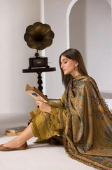 Sobia Nazir - 3PC Unstitched Dhanak Embroidered Shirt with Printed Dupatta - RF1299 royalpret