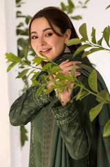 Sobia Nazir - 3PC Unstitched Dhanak Embroidered Shirt with Printed Shawl - RF1301 royalpret