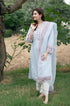 Armas - 3PC Unstitched Lawn Embroidered Shirt with Organza Embroidered Dupatta and Trousers - RF1074