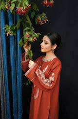 Urge - 2PC Unstitched Dhanak Embroidered Shirt with Plain Trouser - RF1187 royalpret