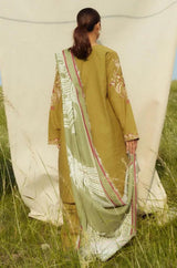Zara Shah Jahan - 3PC Unstitched Dhanak Embroidered Shirt with Printed Pashmina Shawl and Trouser - RF1256 Royal Pret
