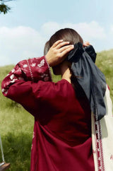 Zara Shah Jahan - 3PC Unstitched Dhanak Embroidered Shirt with Printed Pashmina Shawl and Trouser - RF1257 Royal Pret