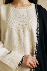 Zara Shah Jahan - 3PC Unstitched Dhanak Sequence Embroidered Shirt with Sequence Embroidered Dupatta and Trousers - RF1138 royalpret