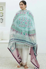 Zara Shah Jahan - 3PC Unstitched Lawn Embroidered Shirt with Digital Printed Chiffon Dupatta and Embroidered Trousers - RF1081 royalpret