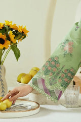 Zara Shah Jahan - 3PC Unstitched Lawn Embroidered Shirt with Digital Printed Silk Dupatta and Embroidered Trousers - RF1075 royalpret