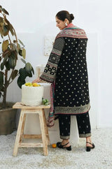 Zara Shah Jahan - 3PC Unstitched Lawn Embroidered Shirt with Digital Printed Silk Dupatta and Embroidered Trousers - RF1078 royalpret