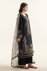 Zara Shah Jahan - 3PC unstiched Lawn Embroidered Shirt With Slub net Dupata and Plan Trouser - RF1099 royalpret