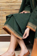 Zarpash - 3PC Unstitched Dhanak Neckline Embroidered Shirt with Digital Printed Dupatta and Trouser - RF1221 Royal Pret