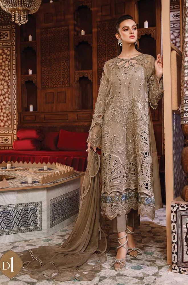 Pakistani  Indian Suits on Instagram M Prints by MARIAB unstitched  READY STOCK PRINTED LAWN SHIRT PRINTED CHIFFON DUPATTA DYED CAMBRIC TROUSERS  EMBROIDERED NECKLINE