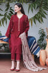 Aisling - 3PC Dhanak Embroidered Shirt with Pati Work Dupatta - RG0351