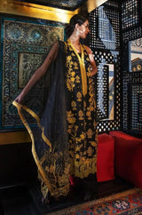 Sobia Nazir - 3PC Linen Heavy Embroidered Shirt With Bamber Embroidered Dupatta - R0108 royalpret